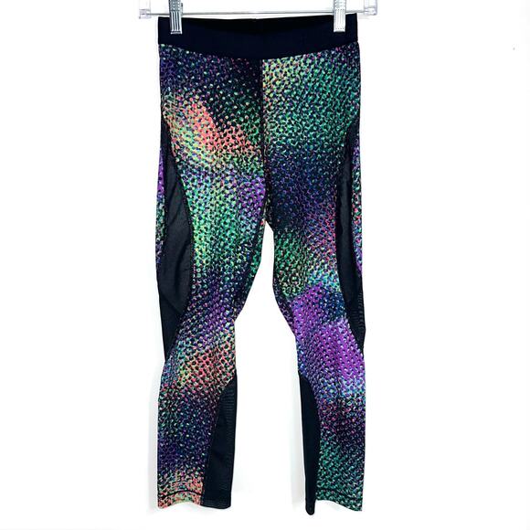 Nike Pro HyperCool Multicolor Pattern Mesh Capri Leggings Size Small - Picture 2 of 15